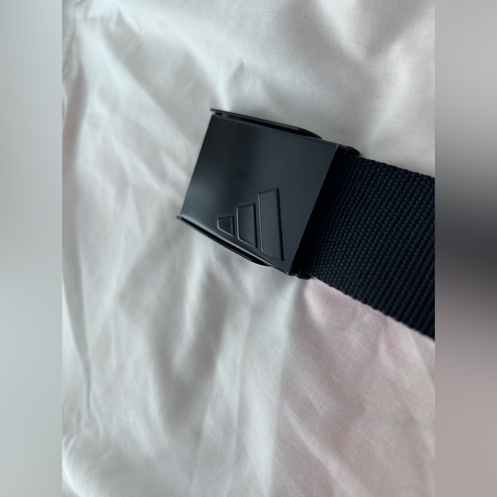 Adidas Webbing Belt with Matte Black Metal Buckle - Men Accessories
